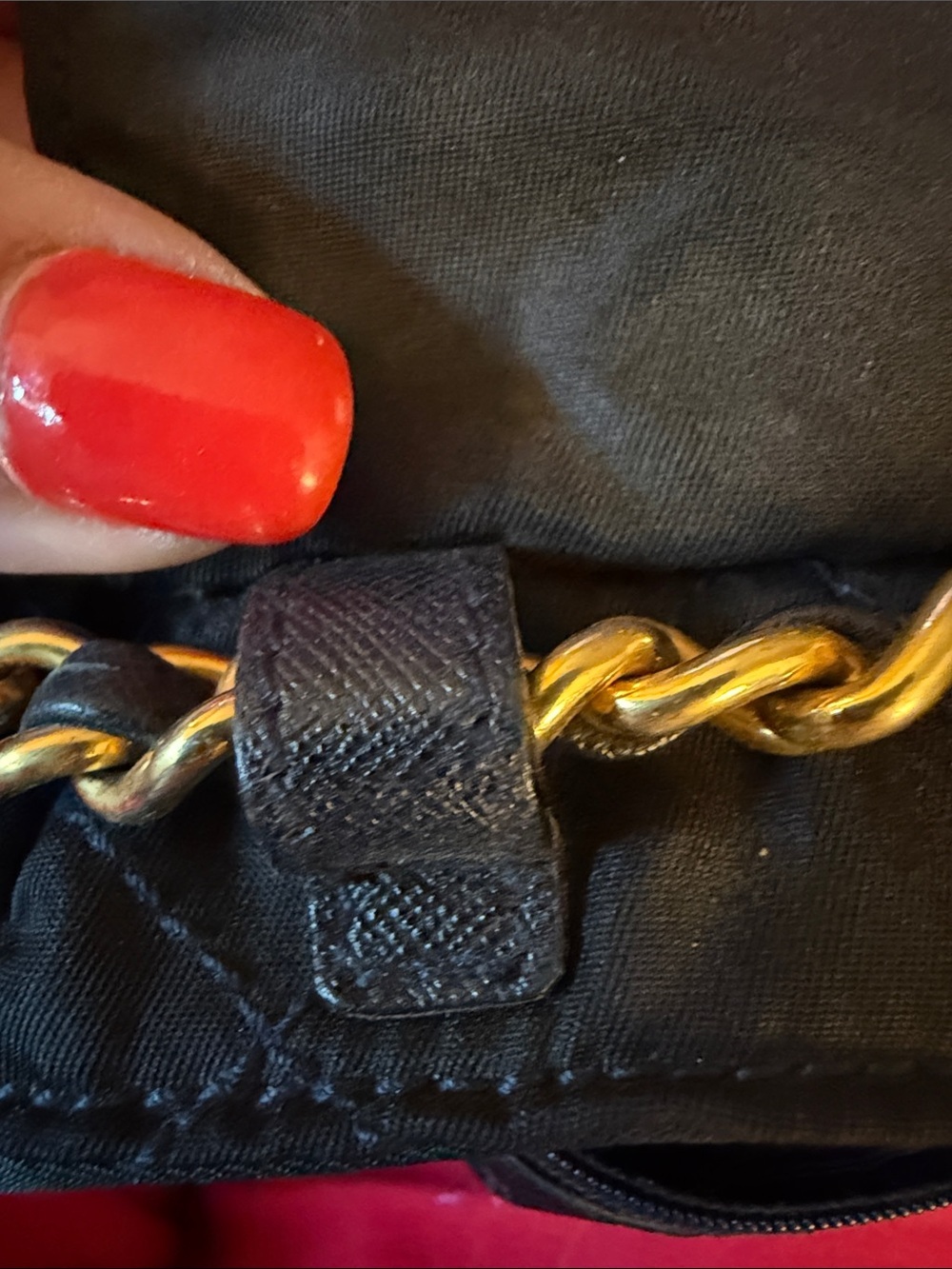 PRADA🌟Black/gold Quilted Nylon shoulder/waist bag or sling bag! - Picture 14 of 15